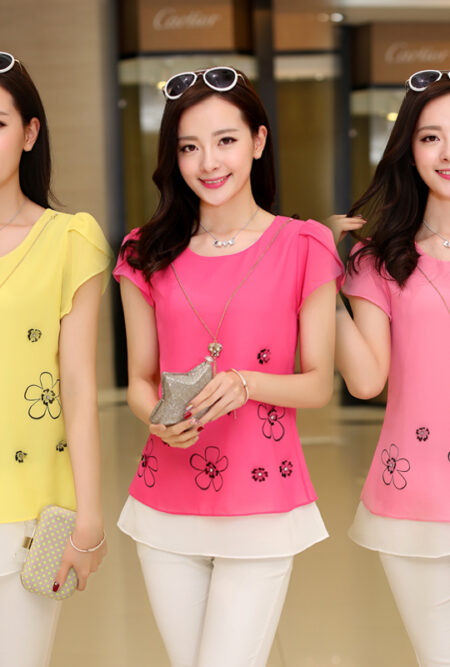 Summer Chiffon  Candy Color Blouse