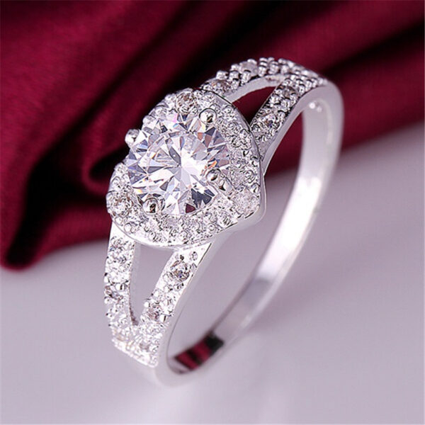 Silver Crystal CZ Ring