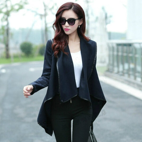 Wool Blends Outwear Autumn Winter Woolen Coat - Image 6