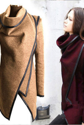 Wool Blends Outwear Autumn Winter Woolen Coat