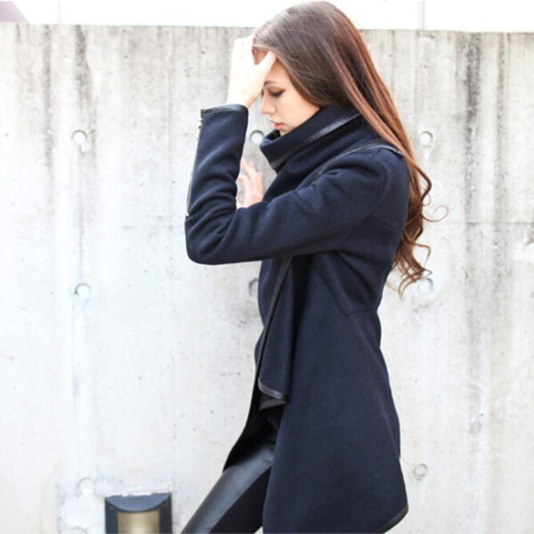 Wool Blends Outwear Autumn Winter Woolen Coat - Image 4