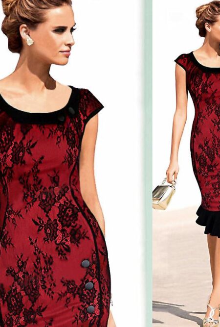 Party Mermaid Midi Pencil Wiggle Bodycon Dress