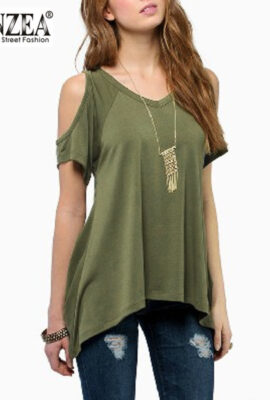 Round Neck Short Sleeve Blouse Plus Size