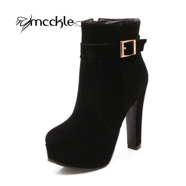 Warm High Heels Ankle Boots - Image 2