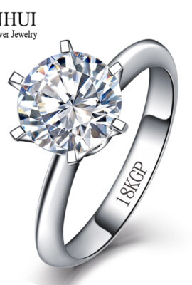 Gold Plated Ring With 18KGP Stamp Real White Gold Filled Ring