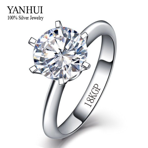 Gold Plated Ring With 18KGP Stamp Real White Gold Filled Ring