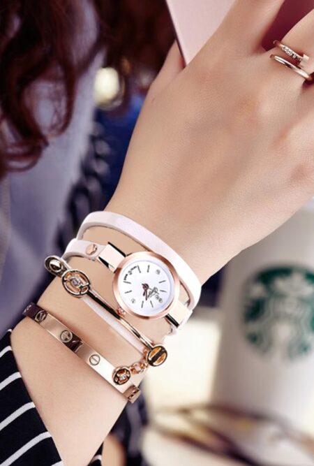 Women Gold Bracelet Quartz Gift Watch