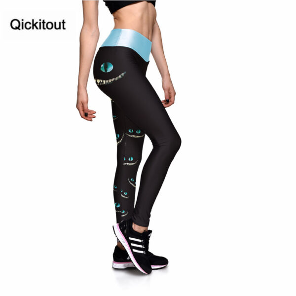 New Leggings Green-eyed Smiley Face 3D Print - Image 2