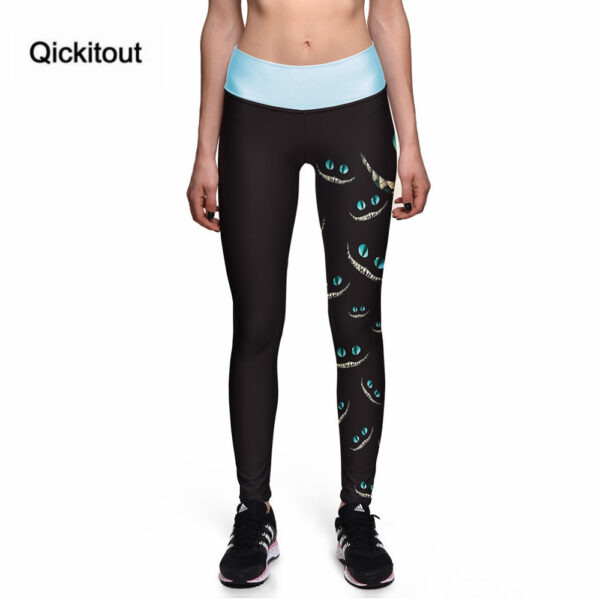 New Leggings Green-eyed Smiley Face 3D Print