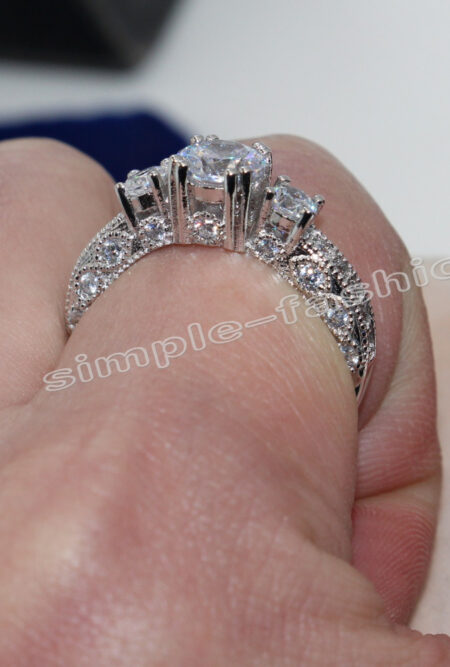 10KT White Gold Filled Wedding Band