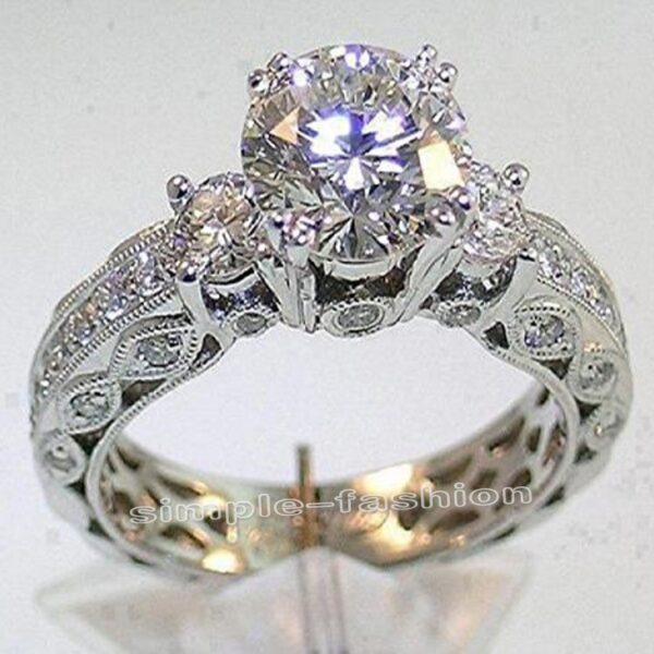 10KT White Gold Filled Wedding Band