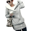Autumn Winter Warm Zipper Up Women Hoodie