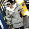Autumn Winter Warm Zipper Up Women Hoodie - Image 2