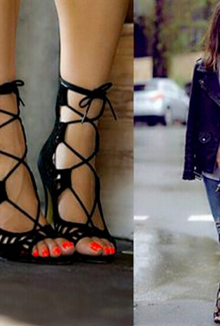 Women Shoes Sandals Lace up High Heels