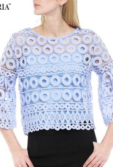 Women Crochet Hollow Out Short Top