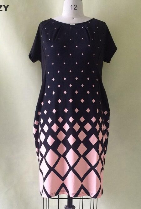 Elegant Loose  Plus Size Woman’s  Dress