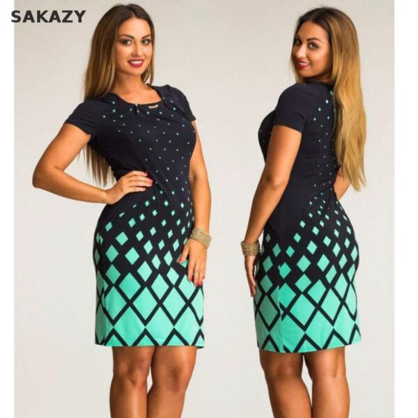 Elegant Loose  Plus Size Woman's  Dress
