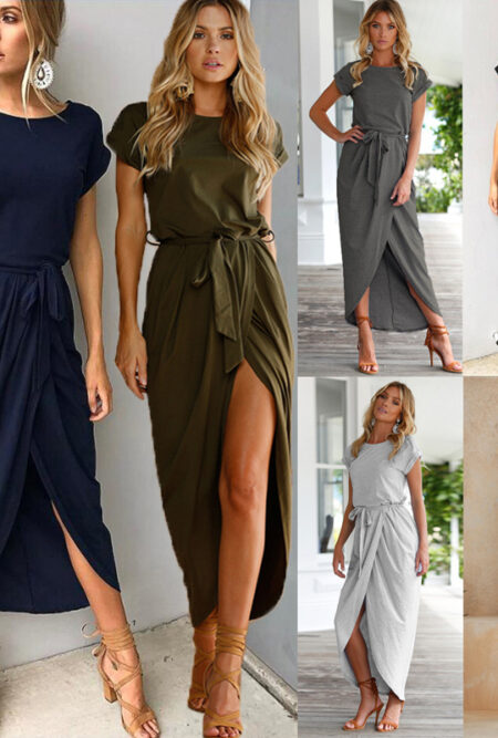 High Split Casual Long Maxi Dress