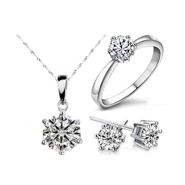 Silver Color Fashion Jewelry Set