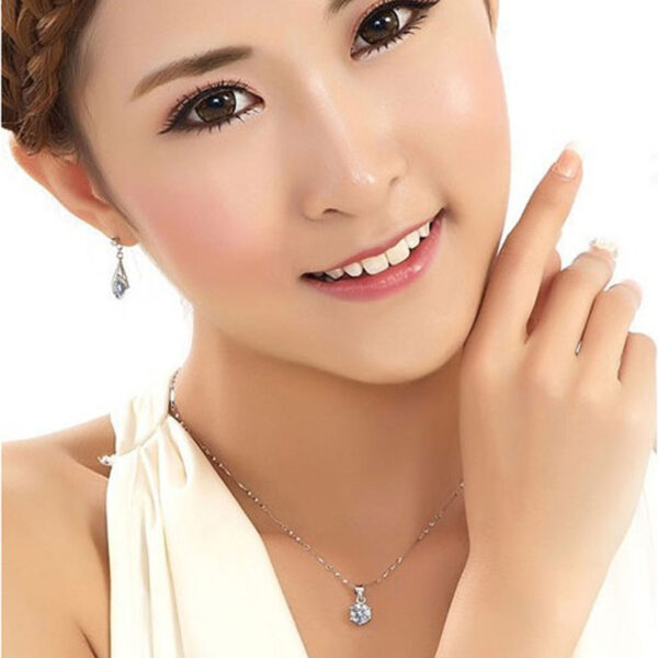 Silver Color Fashion Jewelry Set - Image 4