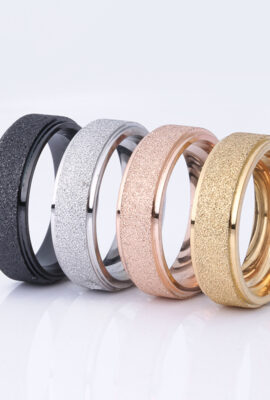 Titanium  High Quality  Frosted Rings for Men Women