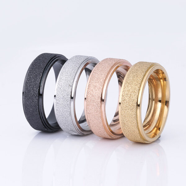 Titanium  High Quality  Frosted Rings for Men Women