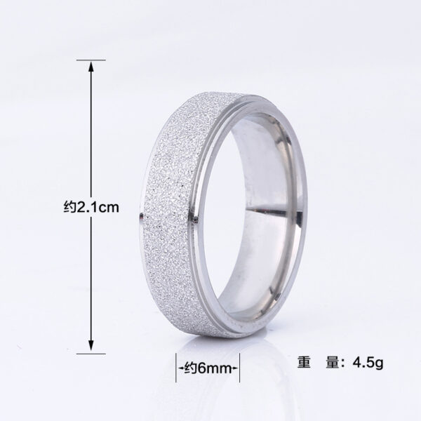 Titanium  High Quality  Frosted Rings for Men Women - Image 5