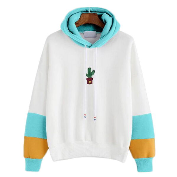Long Sleeve Cactus Print Hoodie - Image 2