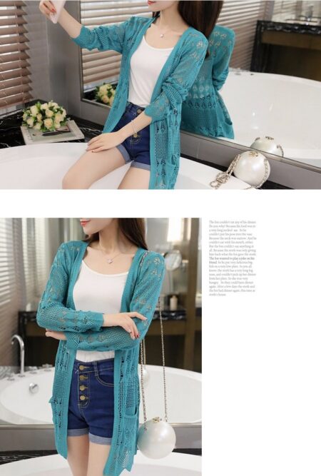 Fashion Knitted Cardigan With Loose Pocket