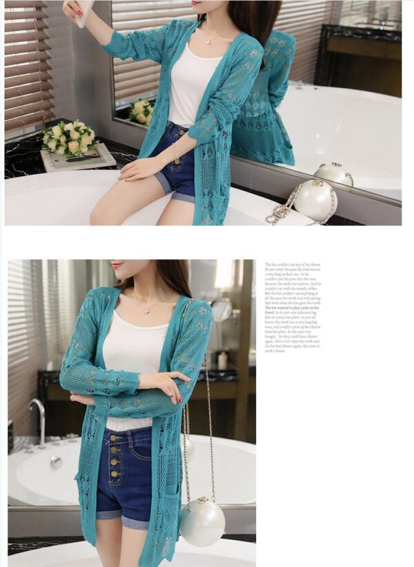 Fashion Knitted Cardigan With Loose Pocket - Image 2