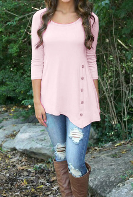 Korea Style Summer women’s O-Neck Shirt