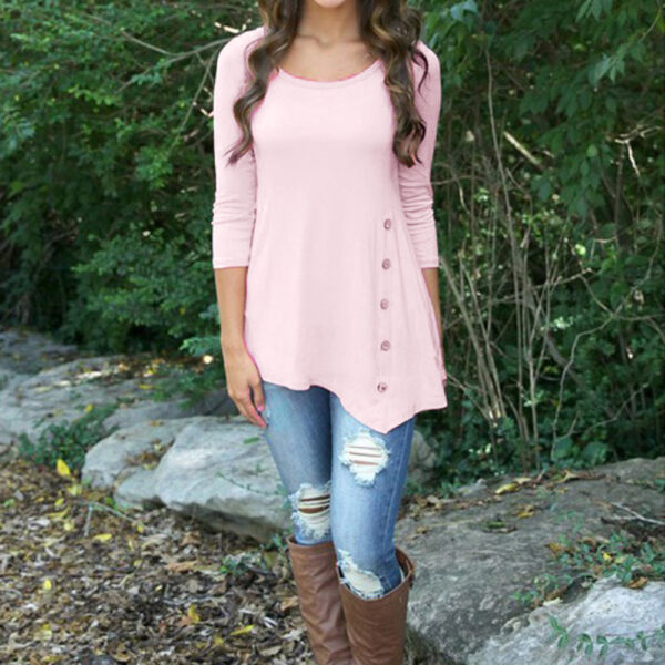 Korea Style Summer women's O-Neck Shirt - Image 2