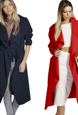 Long Women's  Outwear Wool Trench Coat