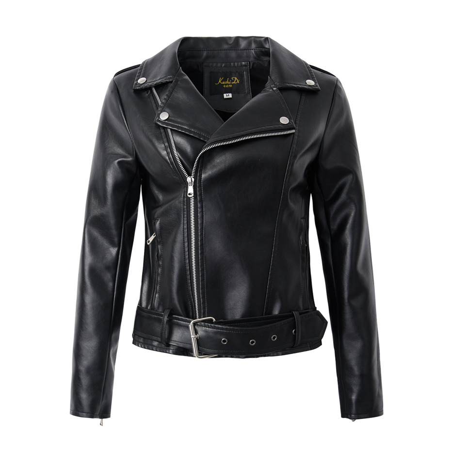 Classic Leather Women's Motorcycle Jacket - Fashion Design Store