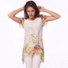 Chiffon Blouses Floral Print Blouse Hollow Out - Image 4