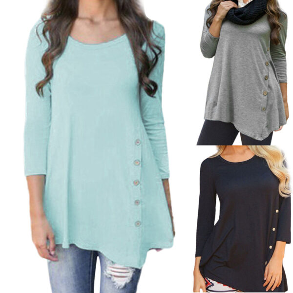 Korea Style Summer women's O-Neck Shirt