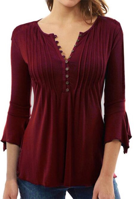 Elegant Ruffles Top Plus Size