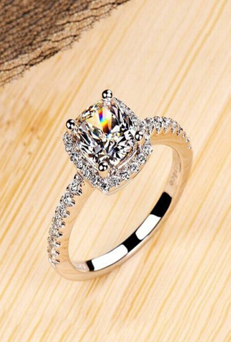 Women’s  White Silver Filled Ring