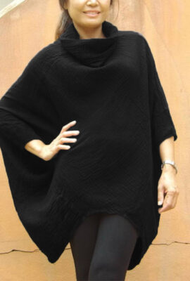 Cowl Neck Pullover Asymmetric Hem Tunic