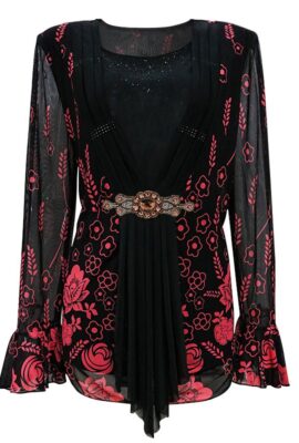 Vintage Female Wrap Top Plus Size