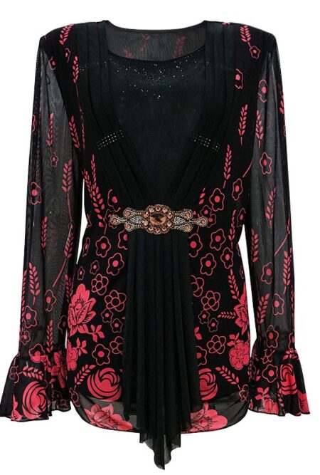 Vintage Female Wrap Top Plus Size