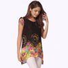 Chiffon Blouses Floral Print Blouse Hollow Out