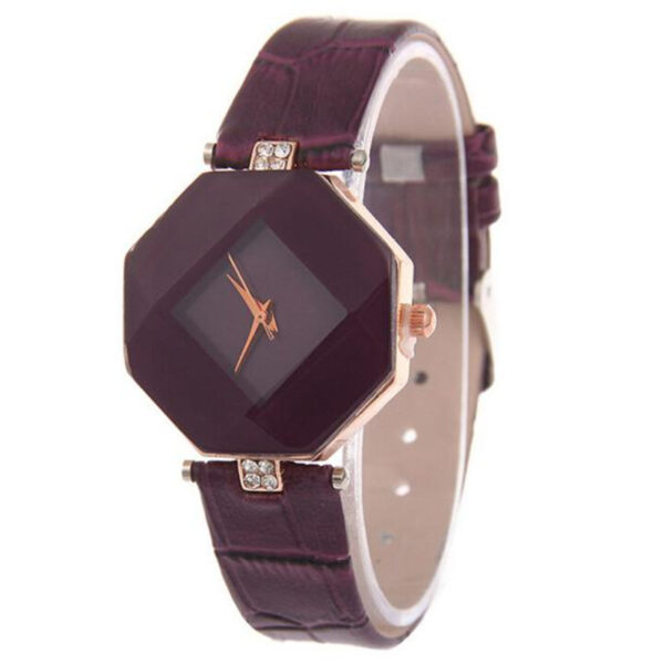 Ladies Crystal Leather Quartz Wristwatch - Image 5