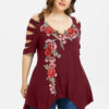 Plus Size Cut Embroidery Top  For Women - Image 4
