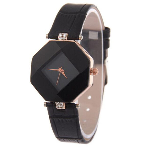 Ladies Crystal Leather Quartz Wristwatch - Image 4
