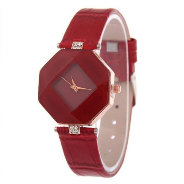 Ladies Crystal Leather Quartz Wristwatch - Image 3