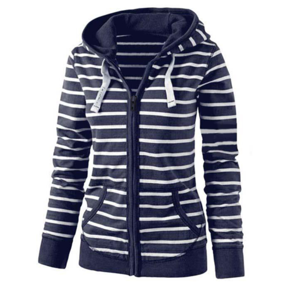 Striped Women Hoodies Sweatshirts Plus Size