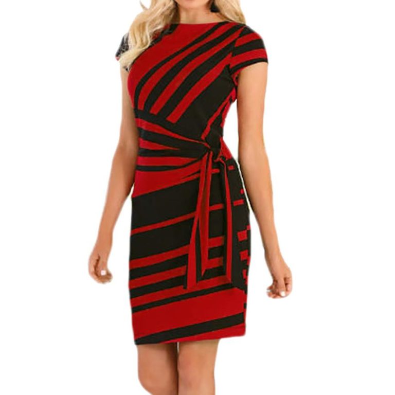 Knee Length Shift Dresses With Belt Fashion Design Store