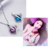 Fashion Heart  Crystal Pendant Necklace
