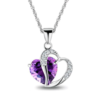 Fashion Heart  Crystal Pendant Necklace - Image 2